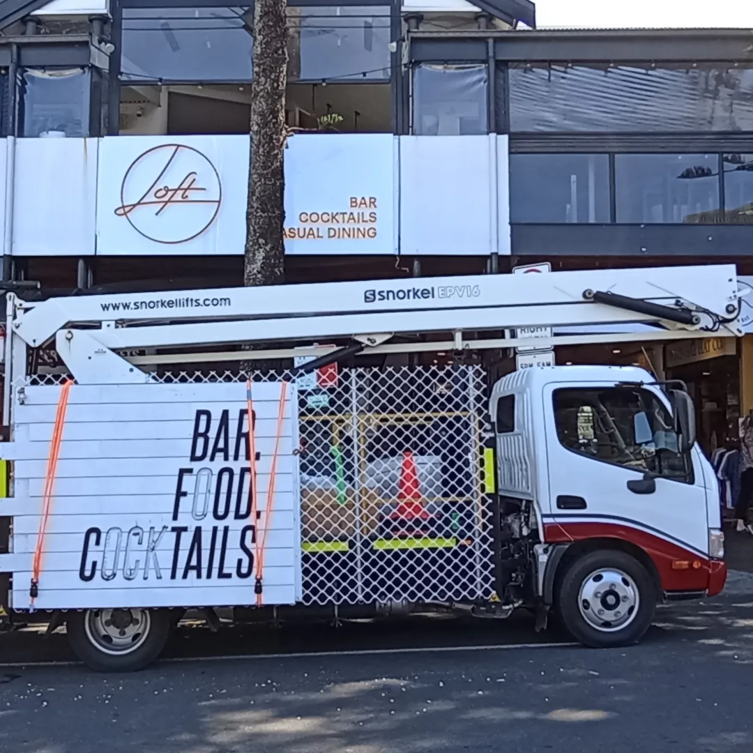 cherry picker truck sc loft cocktail bar